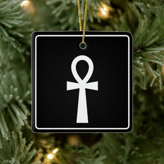Ankh Egyptisch symbool Keramisch Ornament (Boom)