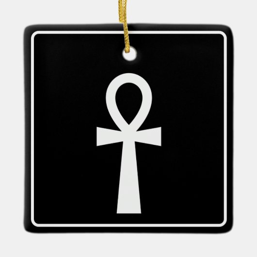 Ankh Egyptisch symbool Keramisch Ornament (Voorkant)