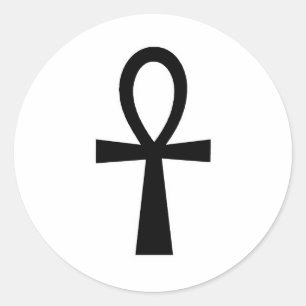 Ankh Egyptische hiërogliefen symbolen Levenssleute Ronde Sticker
