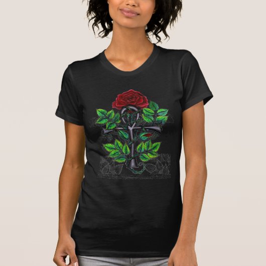 Ankh foncé et T-shirt rose (Devant)