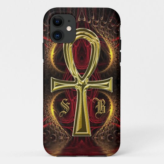 Ankh Gold Goddess Aangepaste naam Gold Ankh Case-Mate iPhone Case (Achterkant)