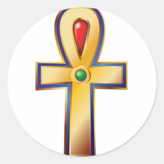 Ankh - Het oude Egyptische symbool van het leven Ronde Sticker