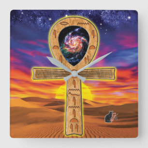 Ankh Large Clock Vierkante Klok