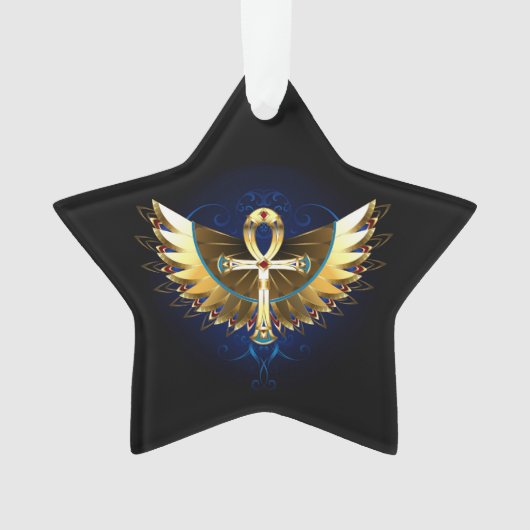 Ankh or avec ailes (devant)