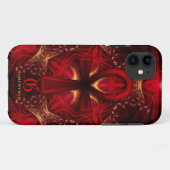 Ankh Rode Godin Monogram iPhone 5 Hoesje (Achterkant (horizontaal))
