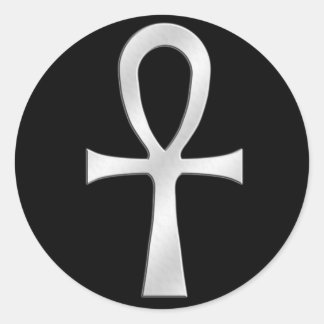 Ankh Silver Ronde Sticker