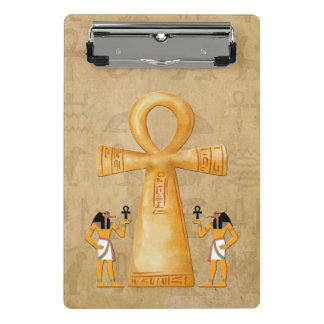 Ankh Sleutel Van Leven Op Hieroglyf Mini Klembord