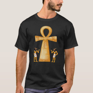 Ankh Sleutel Van Leven Op Hieroglyf T-shirt