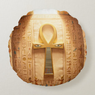 Ankh Symbol Bedeutung – Schlüssel des Lebens´9 Rond Kussen