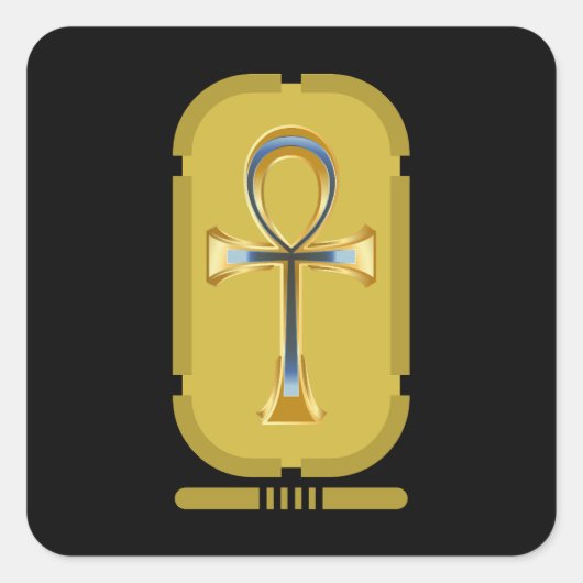 Ankh Symbol Square Sticker (Voorkant)