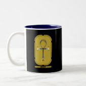 Ankh Symbool Mok van tweetone koffie (Links)