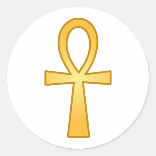 Ankh Symbool: Vectorkunst: Ronde Sticker (Voorkant)