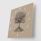 Ankh Tree of Life Vierkante Klok (Hoek)