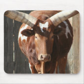 Ankole-Watusi Steer met enorme horens Mousepad Muismat (Voorkant)