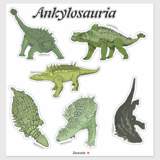 Ankylosauria Sticker Sheet (Vel)