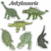 Ankylosauria Sticker Sheet (Voorkant)