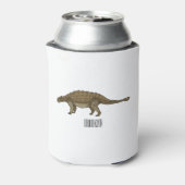 Ankylosaurus cartoon illustratie blikjeskoeler (Blikje Achterkant)