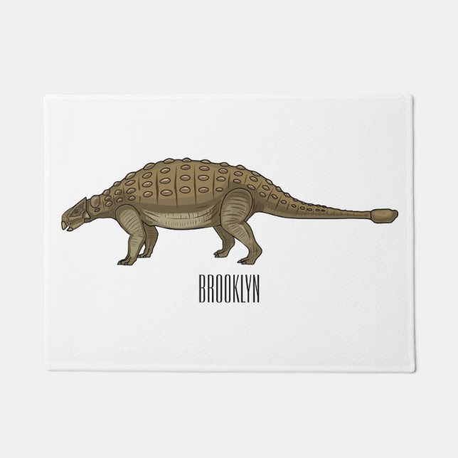 Ankylosaurus cartoon illustratie deurmat (Voorkant)