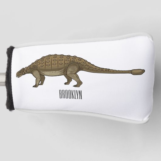 Ankylosaurus cartoon illustratie golfheadcover (Voorkant)