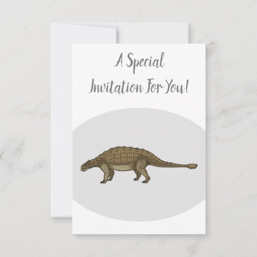 Ankylosaurus cartoon illustratie kaart (Achterkant)