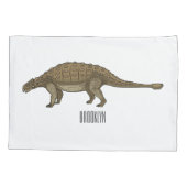 Ankylosaurus cartoon illustratie kussensloop (Achterkant)