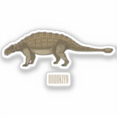 Ankylosaurus cartoon illustratie sticker (Voorkant)