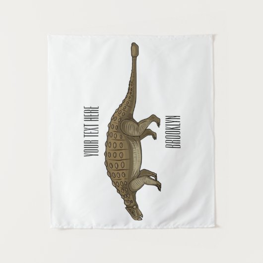 Ankylosaurus cartoon illustratie wandkleed (Voorkant)