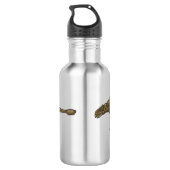 Ankylosaurus cartoon illustratie waterfles (Achterkant)