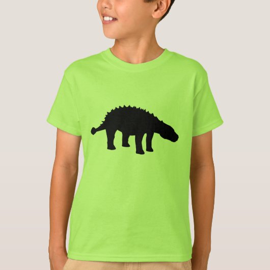 Ankylosaurus Dino Dinosaur Silhouette T-shirt (Voorkant)