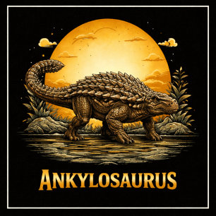 Ankylosaurus Dinosaur Prehistorische Maan T-shirt