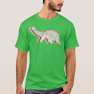 Ankylosaurus Dinosaur Retro Lijn Kunst cadeau T-shirt