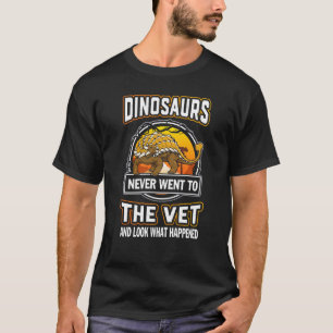 Ankylosaurus dinosaurus ging nooit naar de voetmet t-shirt