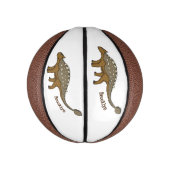 Ankylosaurus gepantserde dinosaurus illustratie basketbal (Verticaal)