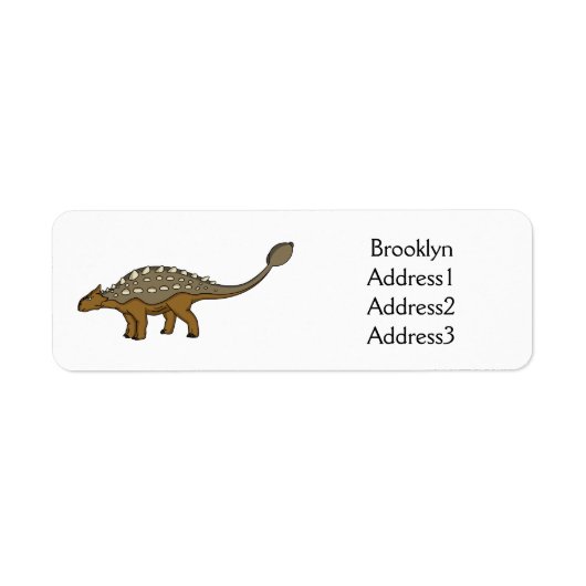 Ankylosaurus gepantserde dinosaurus illustratie etiket (Voorkant)