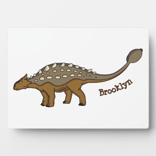 Ankylosaurus gepantserde dinosaurus illustratie fotoplaat (voorkant)