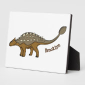Ankylosaurus gepantserde dinosaurus illustratie fotoplaat (Zijkant)