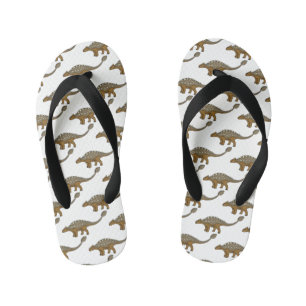 Ankylosaurus gepantserde dinosaurus illustratie kinder teenslippers