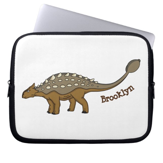 Ankylosaurus gepantserde dinosaurus illustratie laptop sleeve (Voorkant)