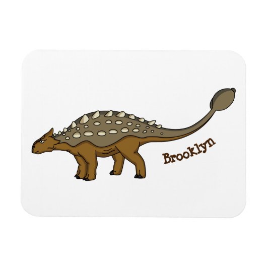 Ankylosaurus gepantserde dinosaurus illustratie magneet (Horizontaal)