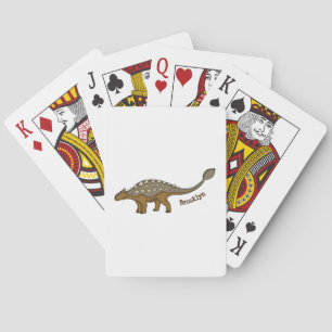 Ankylosaurus gepantserde dinosaurus illustratie pokerkaarten