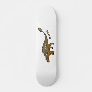 Ankylosaurus gepantserde dinosaurus illustratie skateboard
