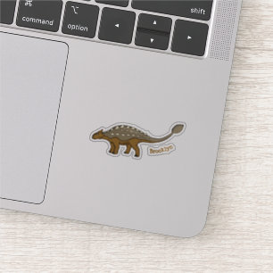 Ankylosaurus gepantserde dinosaurus illustratie sticker