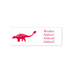 Ankylosaurus gepantserde dinosaurus illustratie zelfinktende stempel