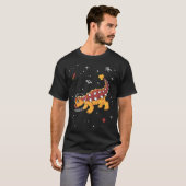 Ankylosaurus in de ruimte - Cool Dinosaur T-shirt (Voorkant volledig)
