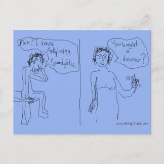 Ankylosing Spondylitis Annountis Comic briefkaart