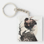 Anmutige, japanische Geisha -  Sleutelhanger (Voorkant)