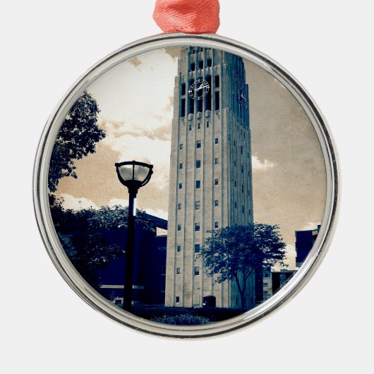 Ann Arbor Clock Tower Metalen Ornament (Voorkant)