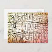 Ann Arbor, MI  Map Briefkaart (Voorkant / Achterkant)