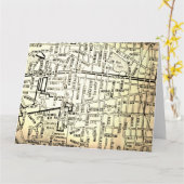 Ann Arbor, MI Vintage Kaart (Gele Bloem)