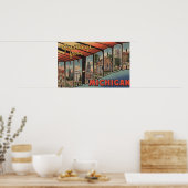 Ann Arbor, Michigan - Large Letter Scenes Poster (Keuken)